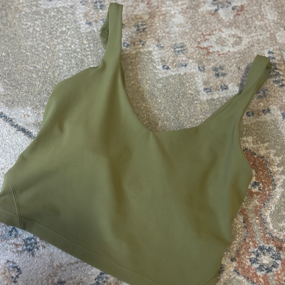 lululemon athletica Olive Green Crop Top